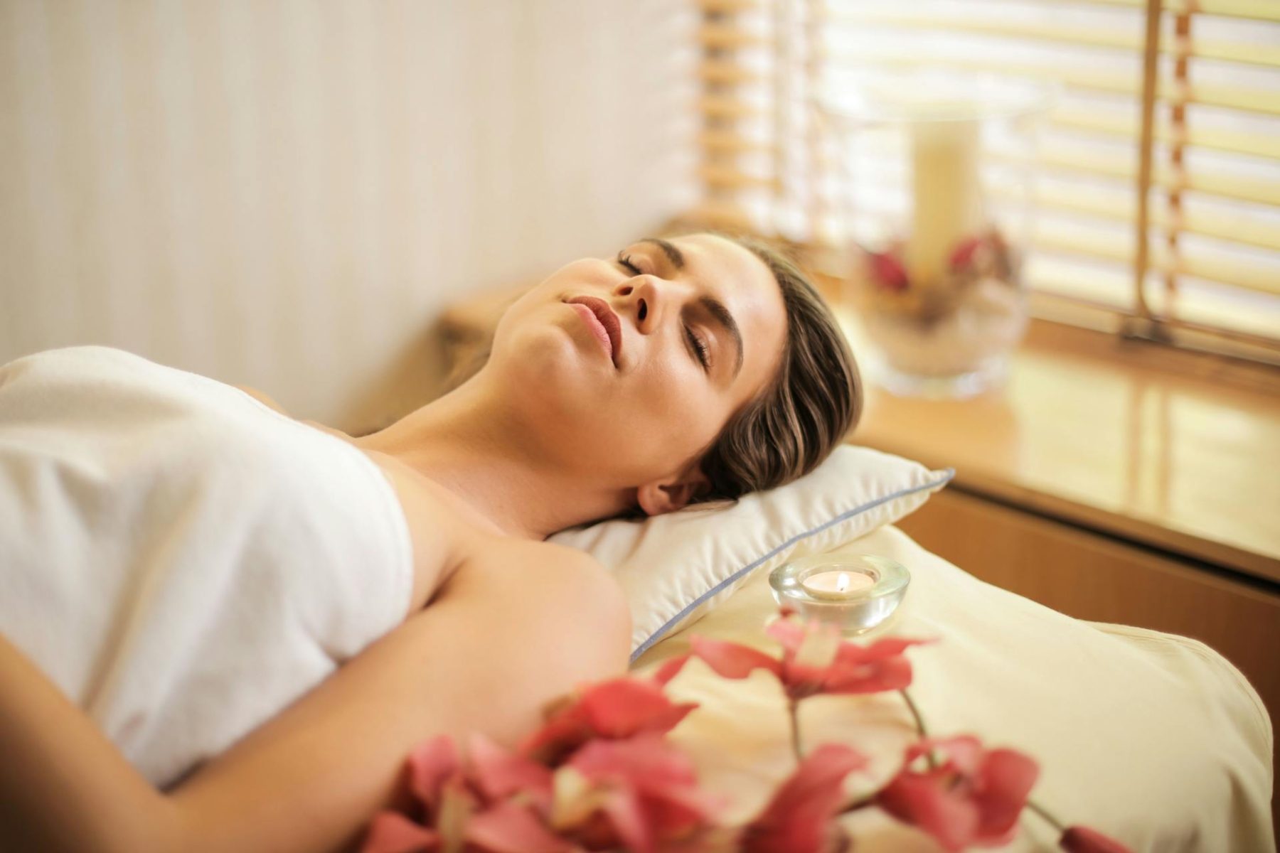 Woman enjoying spa